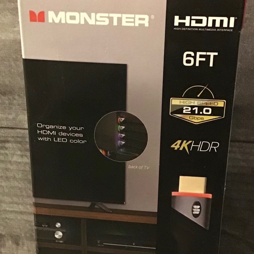 Monster HDMI Red LED 6ft